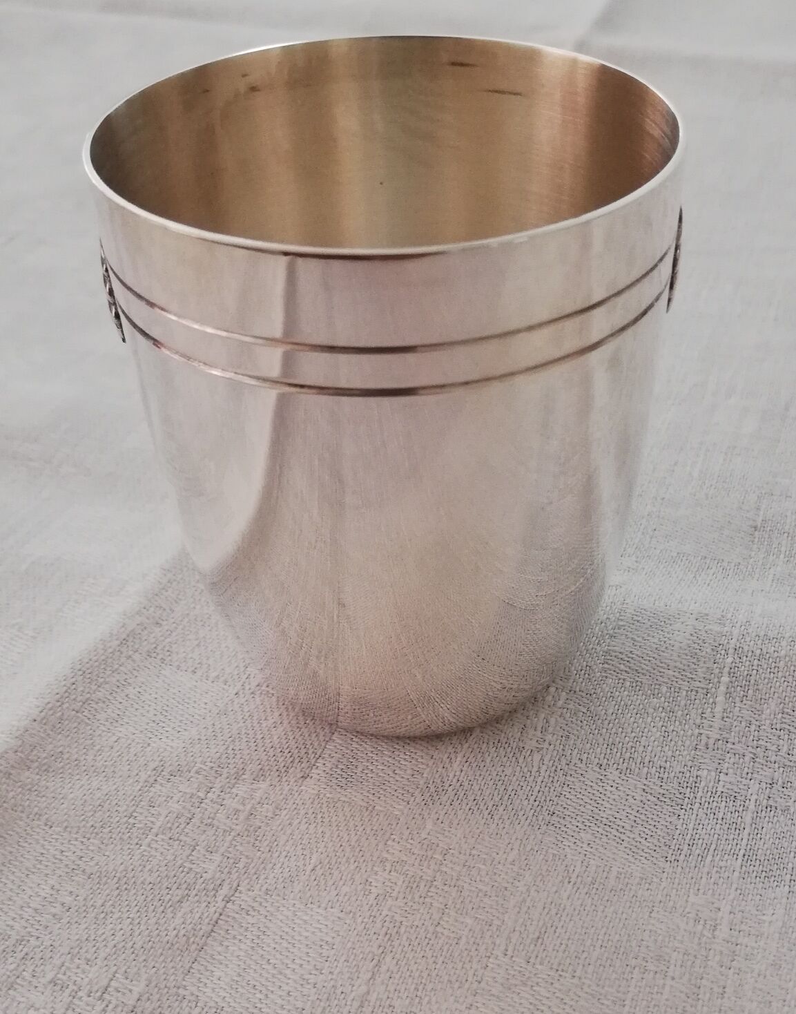 Timbale Ercuis Silver Metal Shell