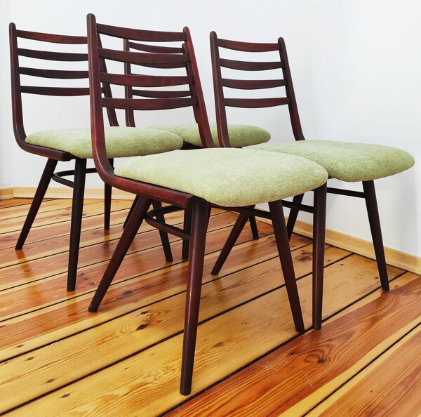 Ensemble de quatre chaises Jitona Tchécoslovaquie années 1970