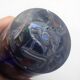 Boheme vase in multicolored thick glass splashes height 27 cm
