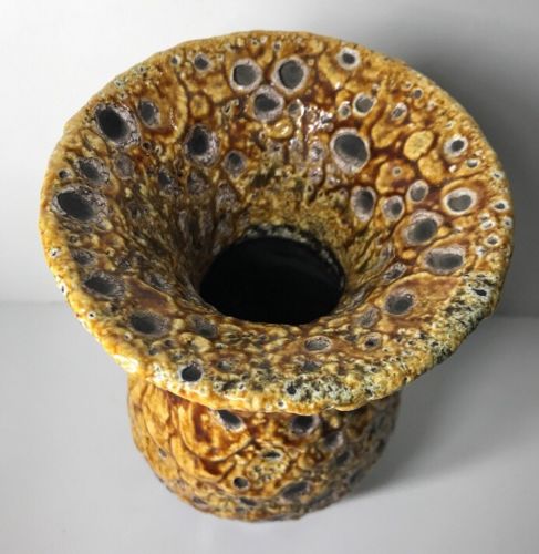 Enamels honey vintage ceramic vase