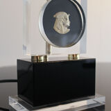 Brass and plexiglass table lamp 1970