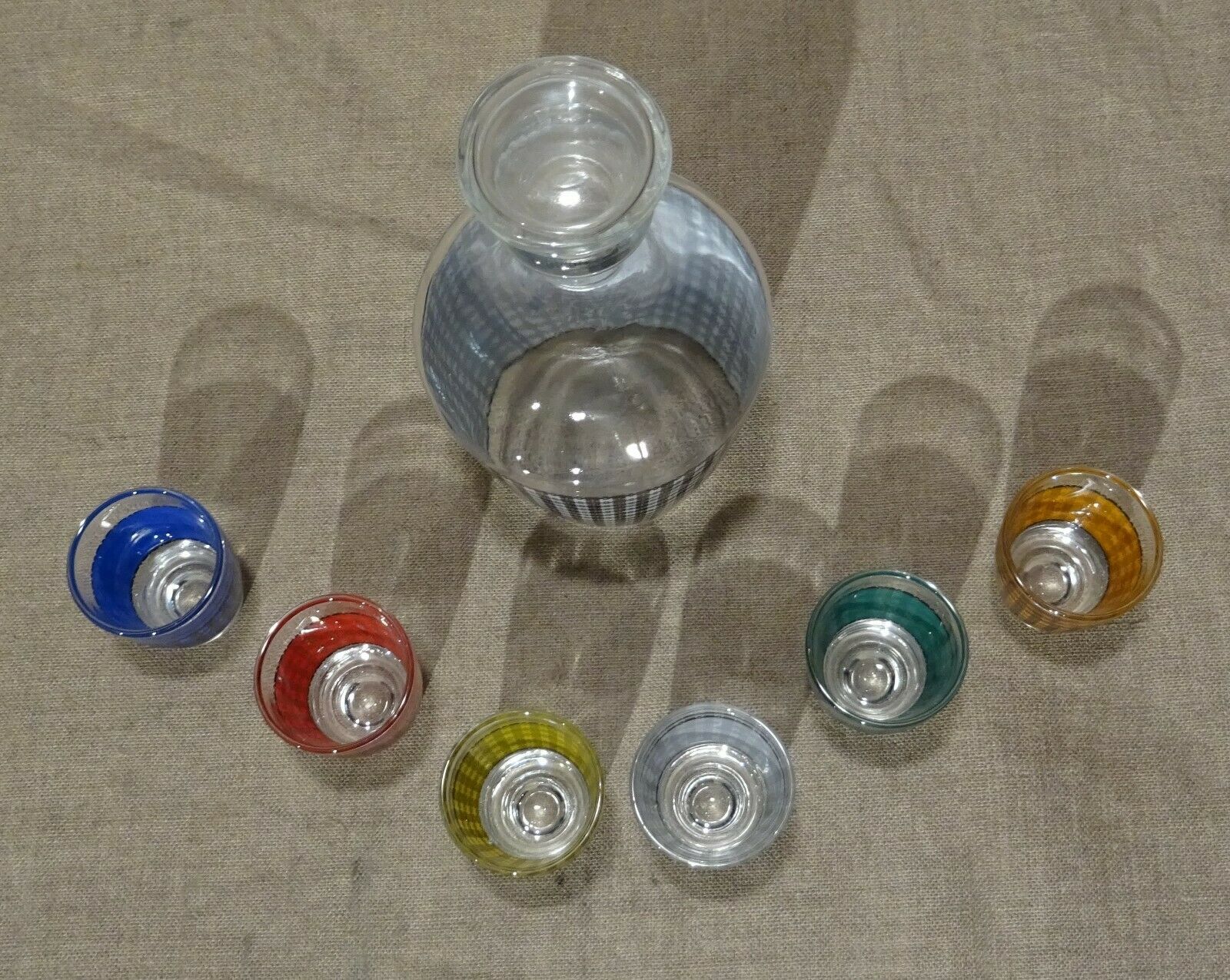 Service à alcool carafe avec 6 verre vintage 60's 70's