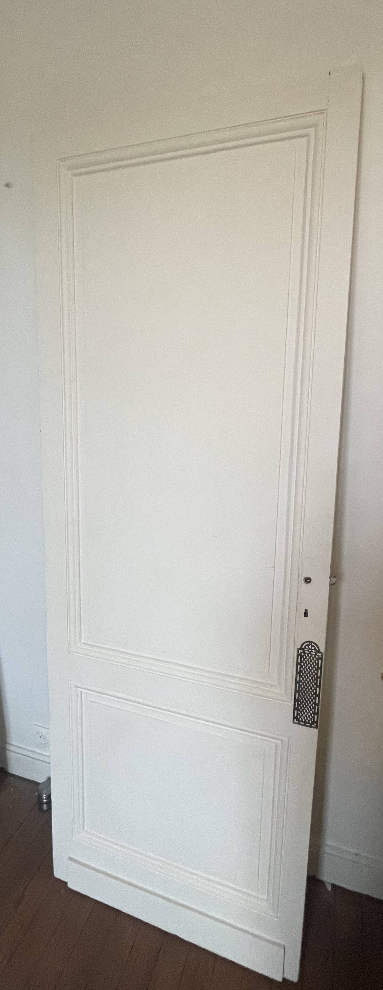 Old painted wooden interior door