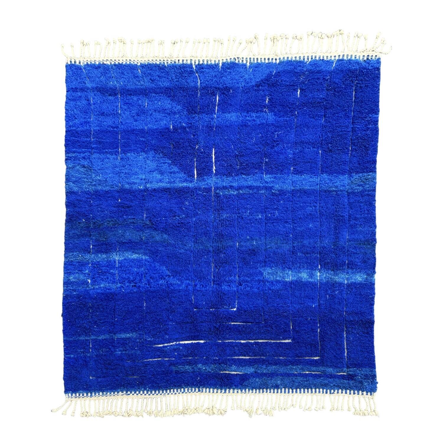 Large blue Moroccan Berber wool rug