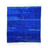 Large blue Moroccan Berber wool rug