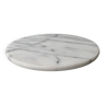 Plateau de fromage tournant en marbre blanc, veiné gris