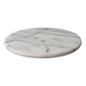 Rotating cheese board in white marble, gray veined