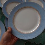 12 old Gilbert café flat plates