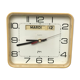 JAPPY Pendule Clock Plastic Dateur Beige Vintage White Background