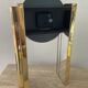Hollywood Regency clock by Nufa Holland in brass 70s-80s