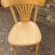 4 bistro chairs in solid blond wood, Fischel style