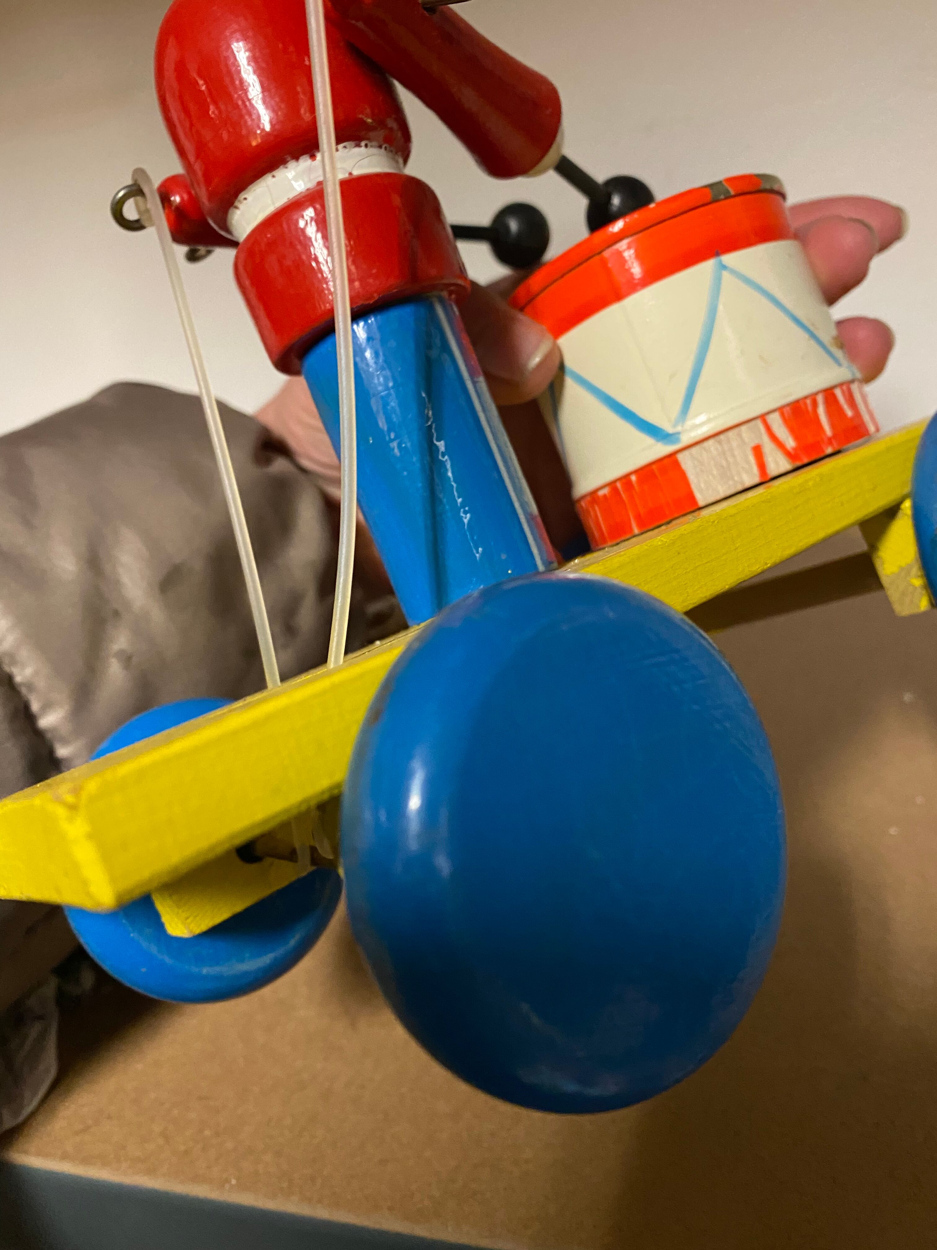 Old wooden toy to pull