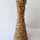 Vintage ceramic vase with honey glazes in Vallauris style, 30cm.