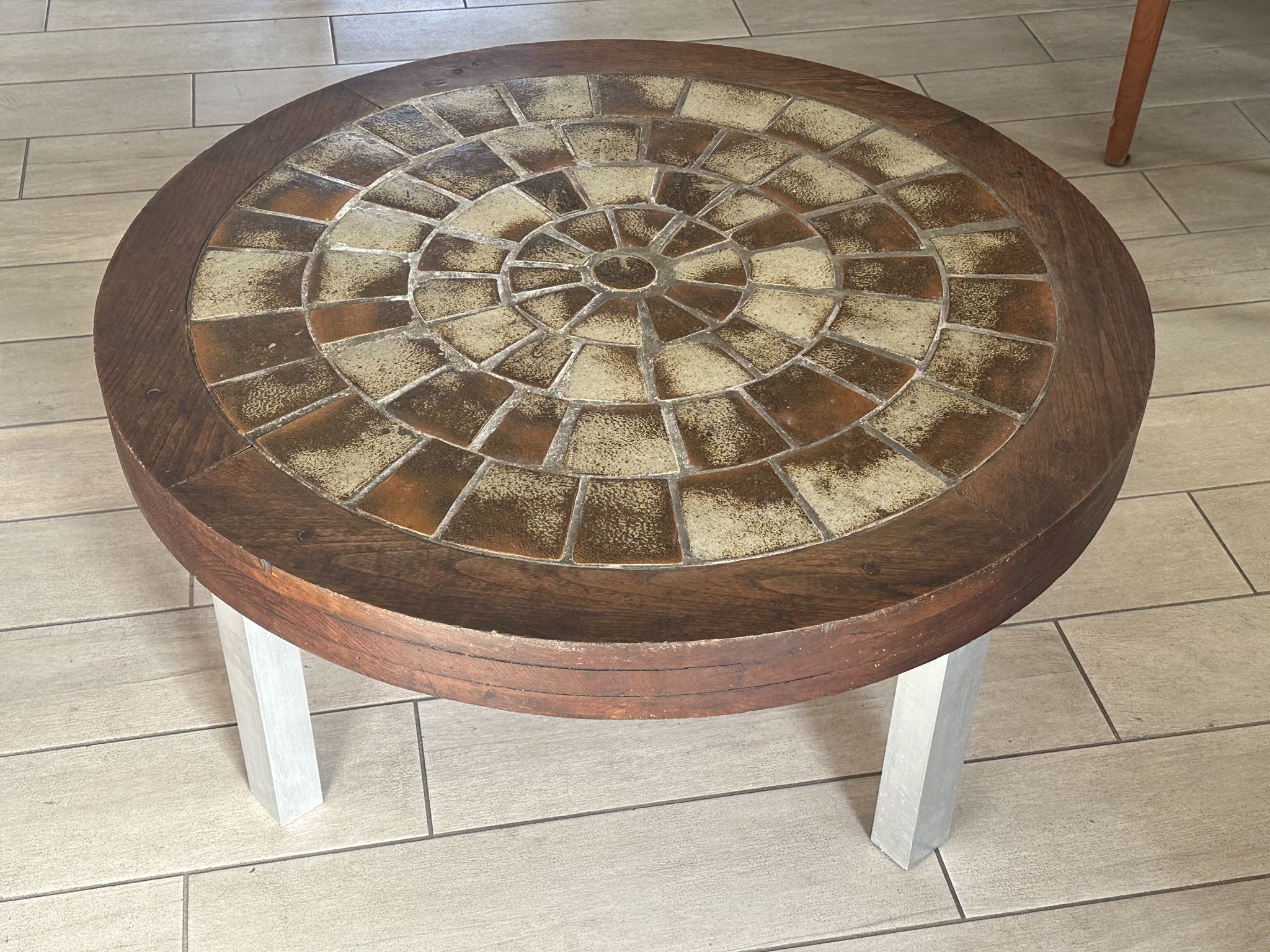 Table basse céramique design vintage années 60
