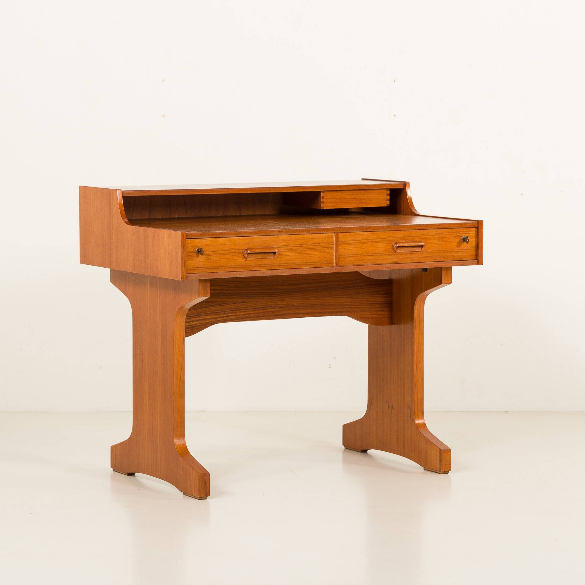 Italian mid century modern teak desk by IMB, 1960s