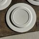 Set of 3 large classic white plates D24.5