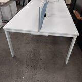 Bench desks 6 workstations with 3 removable partitions used good condition
