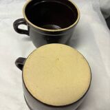 Set of 2 glazed earthenware cups