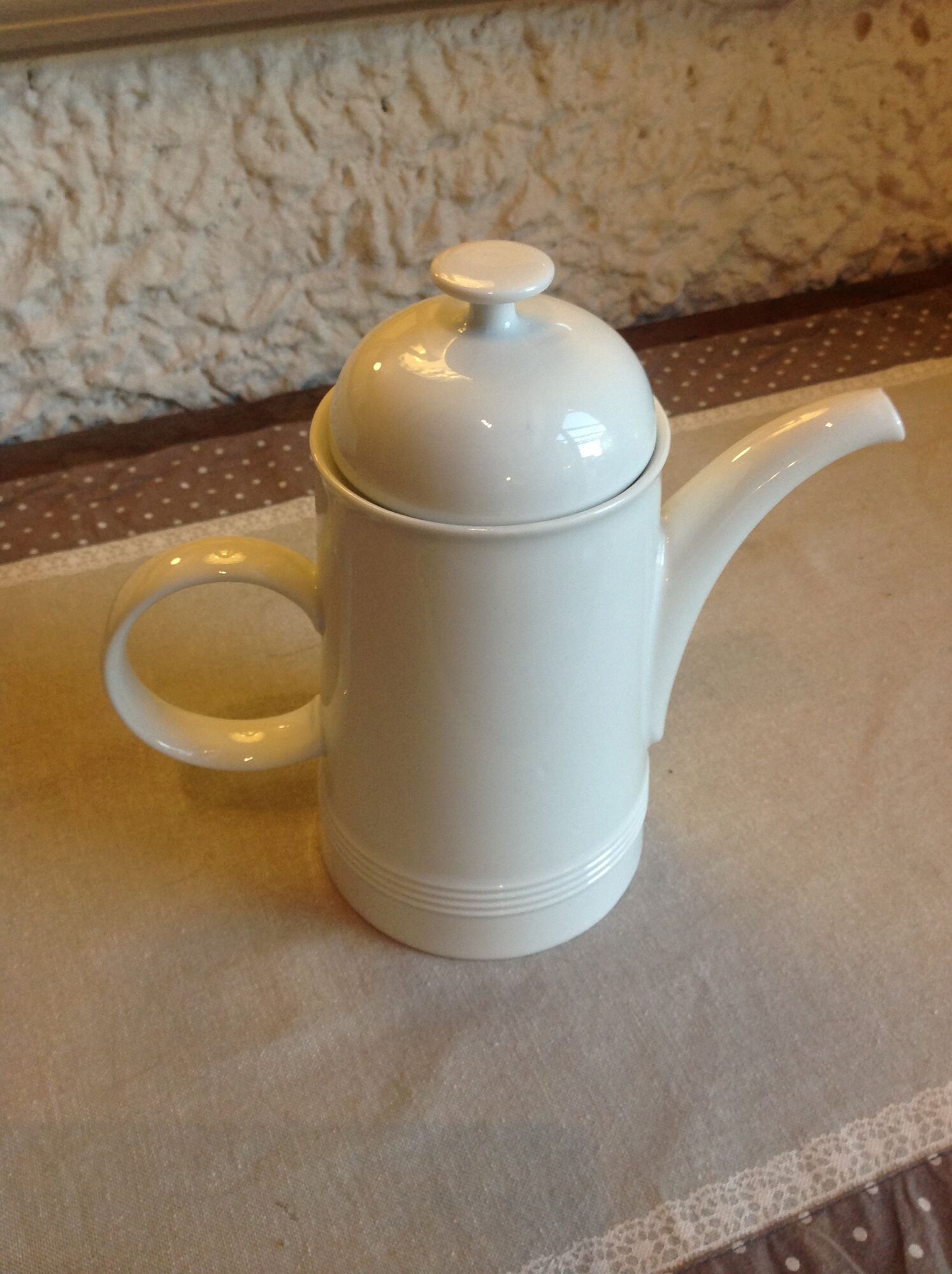 Coffeemaker Melitta 70's white vintage ceramic
