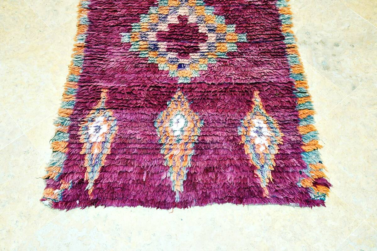 Vintage Berber hallway rug