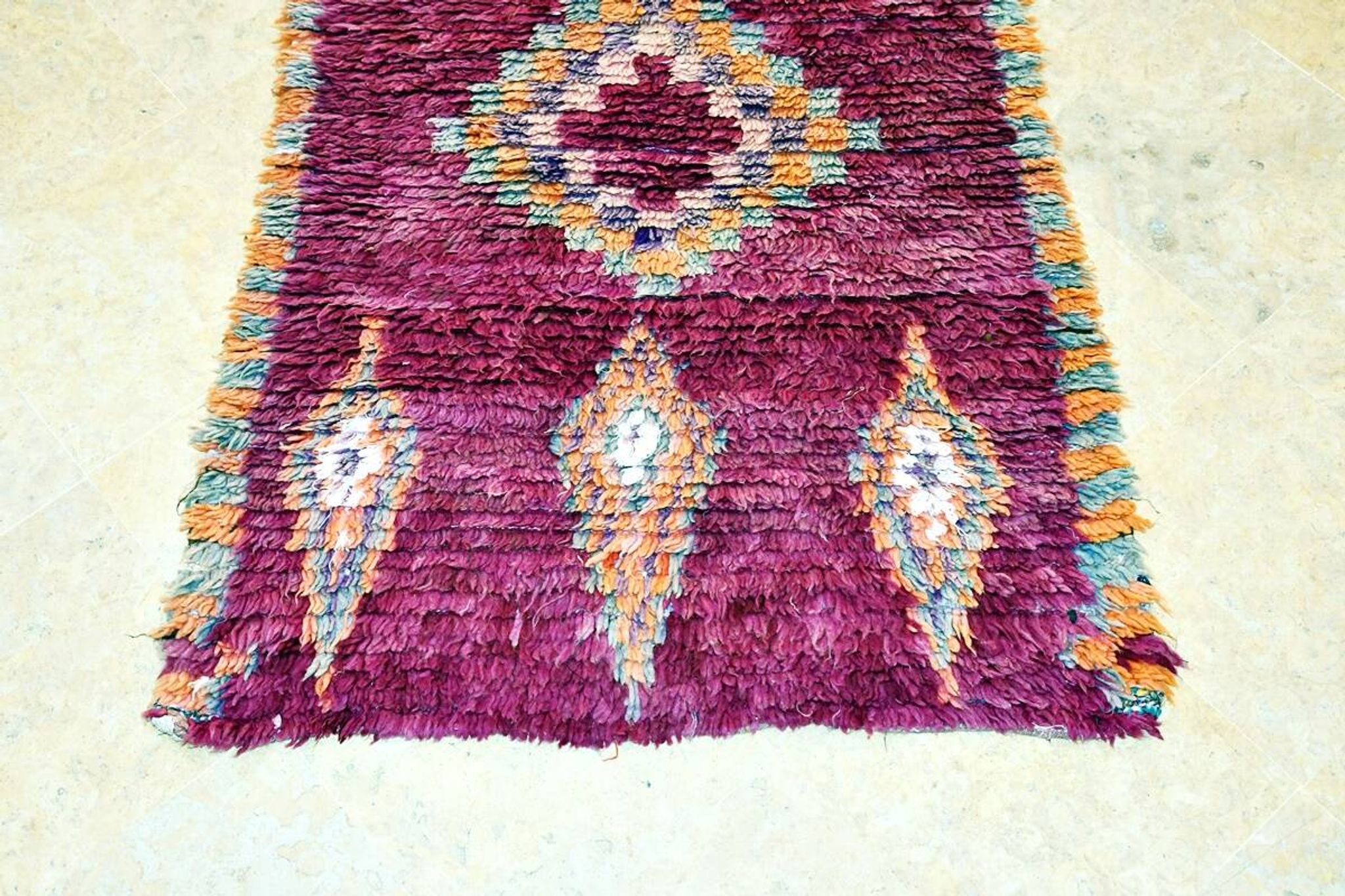 Vintage Berber hallway rug