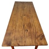 Grande table de ferme en orme massif 19ème siècle