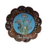 Antique Japanese Cloisonné Wall Plate, late 1800s