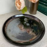 Round iridescent ceramic dish Vallauris