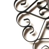 Black metal round mirror, 1960s - 28cm