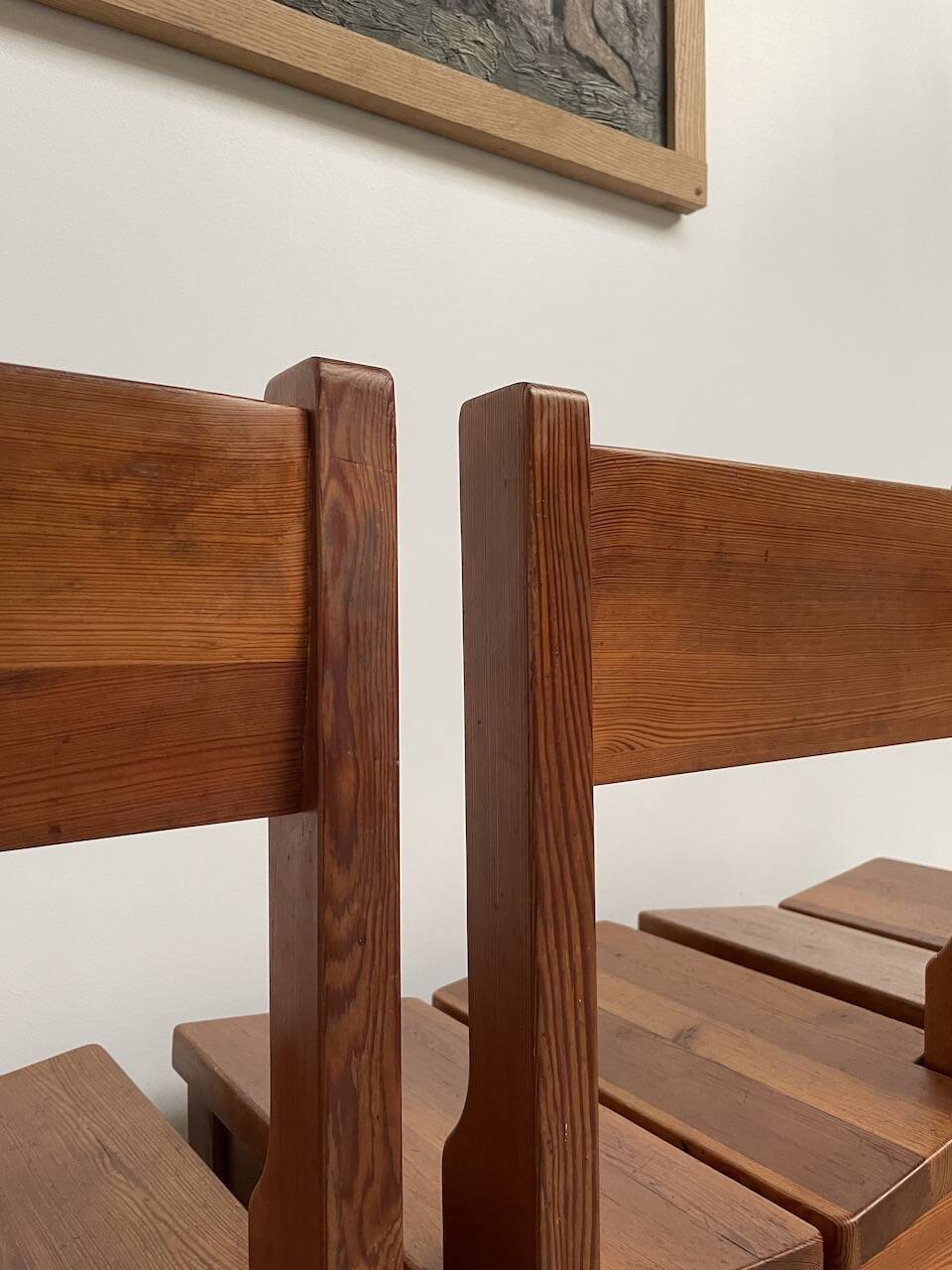 Set of table and 4 chairs, 60s mountain furniture