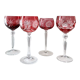 Collection of 4 crystal glasses