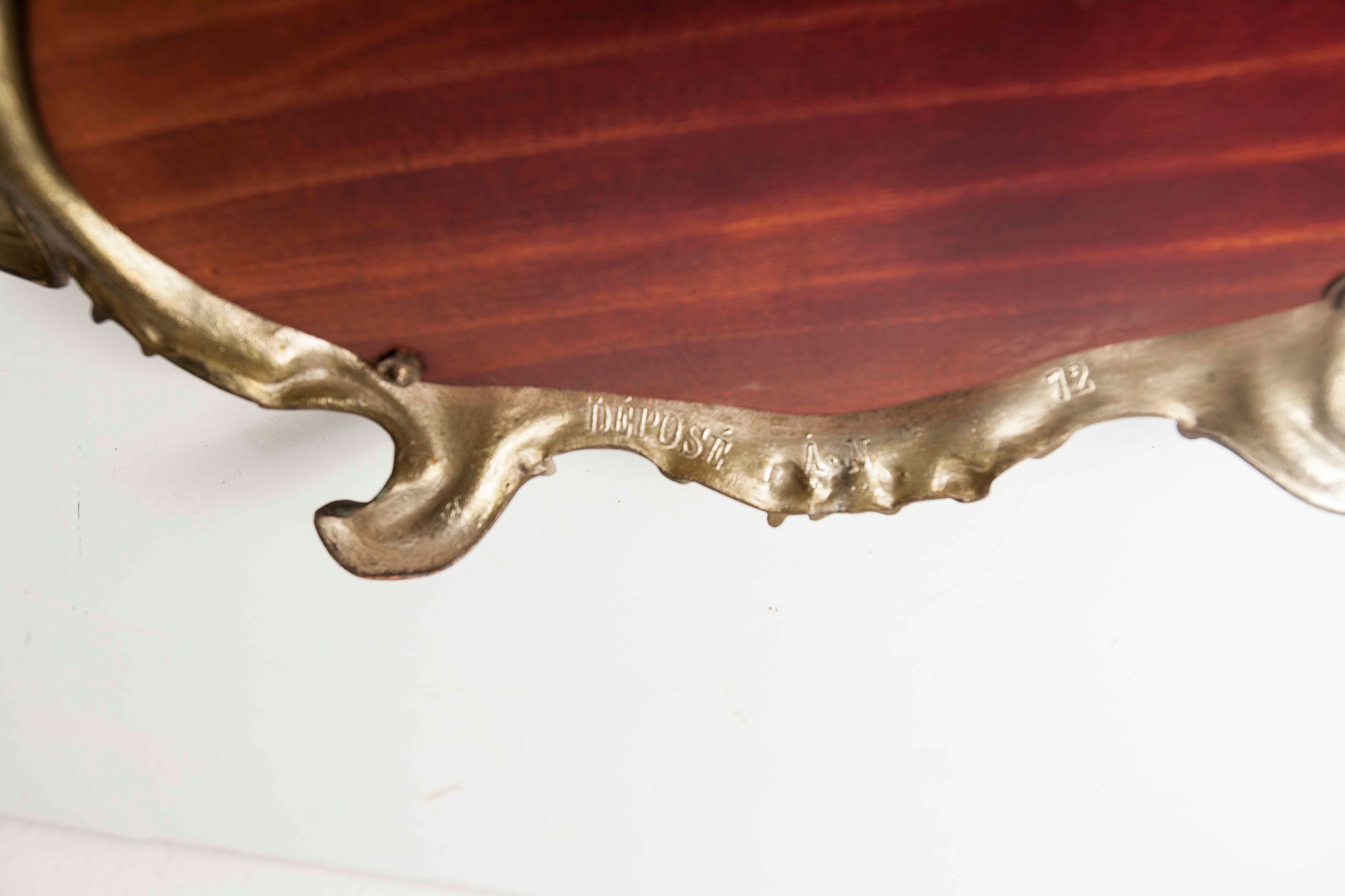 Plateau miroir bronze 1930