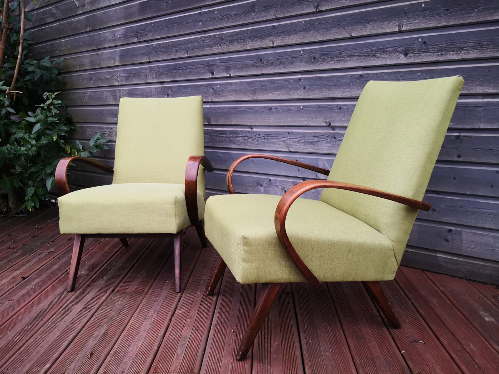 Pair of vintage Czech armchairs, Scandinavian style, 50s