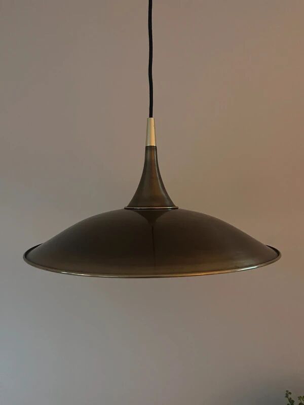Vintage brass suspension attributed to Florian Schulz - Handmade German design lamp.