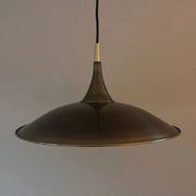 Suspension vintage en laiton attribuée à Florian Schulz - Lampe design allemande faite main