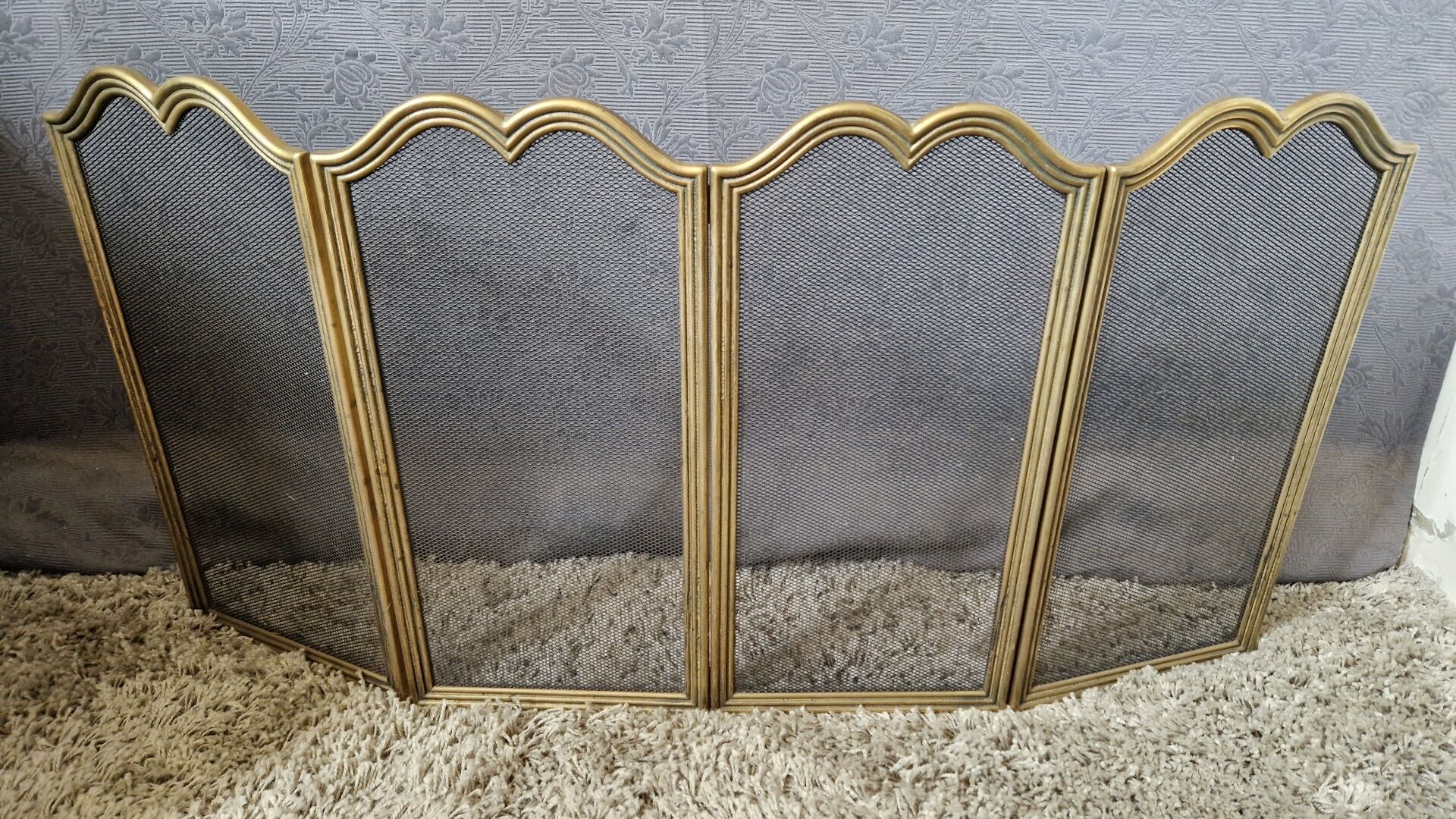 brass fire screen