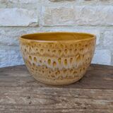 Vintage stoneware salad bowl from Niderviller, Fauve model, 1960s/70s, 24.5cm.