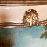 Fireplace trumeau mirror, gilded