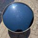 Neoclassical coffee table in black opaline glass and gilt bronze, circa 1970