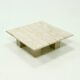 Mid Century Italian Modern Travertine Coffee Table 1970s