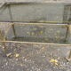 Table basse verre et laiton vintage