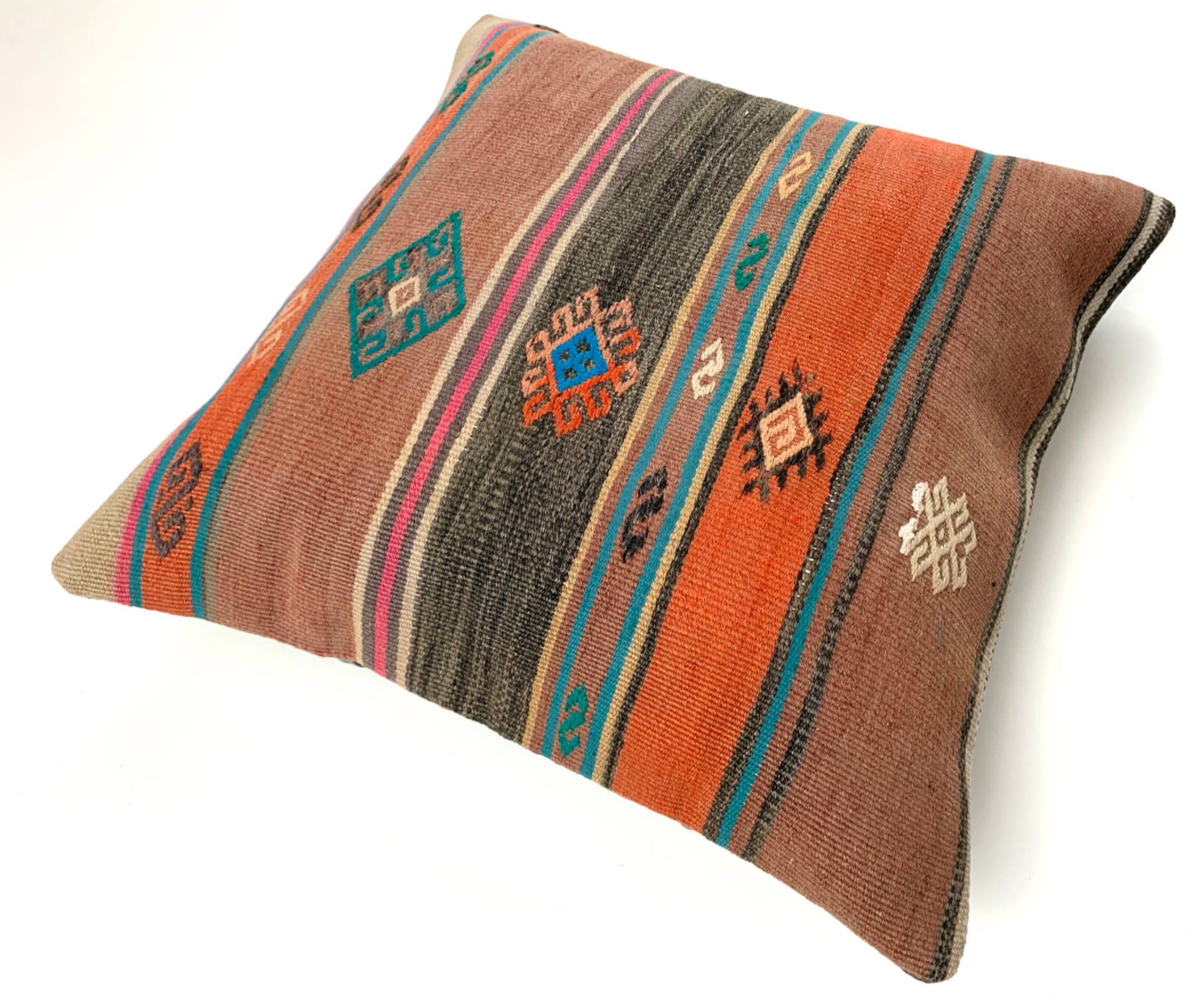 Vintage Turkish kilim cushion cover 55x55cm