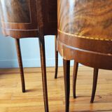 Paire se tables de chevet style Louis XV forme rognon