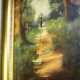 Forest Landscape, 20th Century, Oil on Canvas, Framed