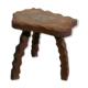 Tabouret brutaliste carré