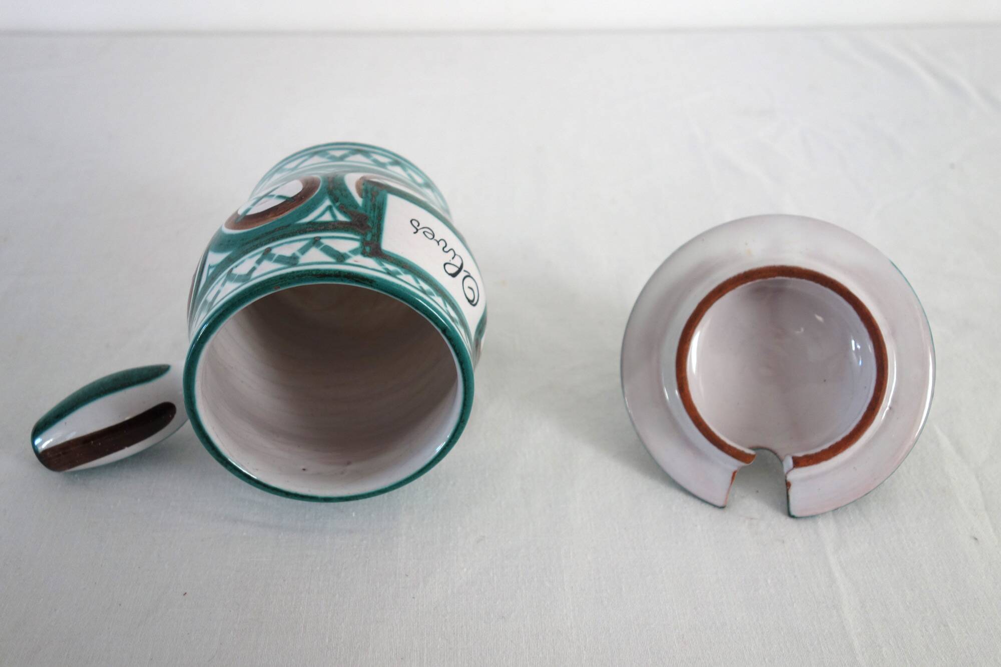 Old olive pot Robert Picault, Vallauris