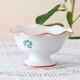 Grande coupe sur pied / Compotier artisanal en céramique émaillée