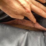 Vaghi • Italian Design • Vintage black leather executive chair from the 70s