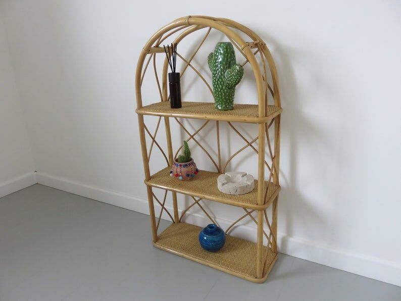 Bamboo rattan spread 60s 70s