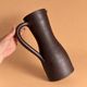 Brown stoneware jug, vintage wabi-sabi style